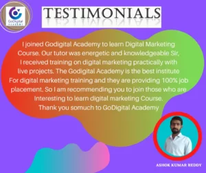 Godigital Academy-Advanced Digital Marketing Training Institute in Ongole-Hyderabad-Bangalore-Markapur (Nov-2021)
